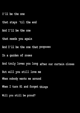 Poetic Text on Black Background