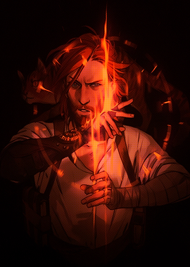 Man engulfed in flames