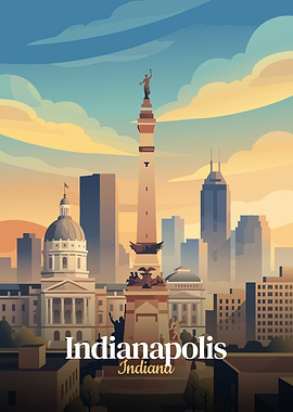 Indianapolis Indiana Skyline