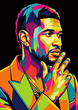 Usher Pop Art Portrait