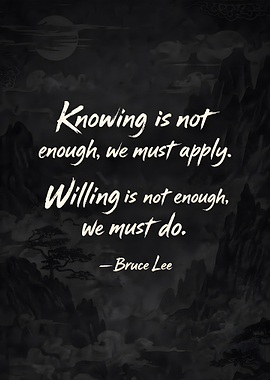 Bruce Lee Quote on Action