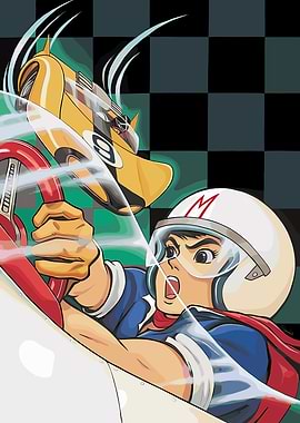 Speed Racer and Mach 5 in Action