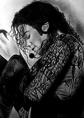 Michael Jackson Portrait with Tattoos