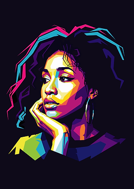 Colorful Portrait of a Woman