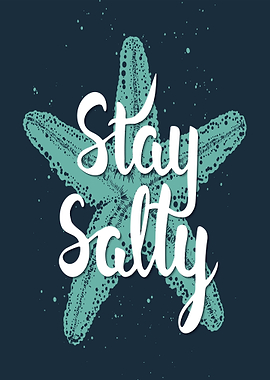 Stay Salty Starfish Text Art