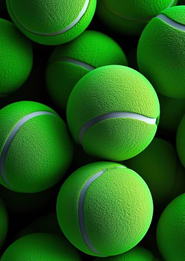 Close-up of Tennis Balls
