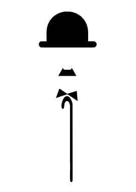 Minimalist Charlie Chaplin Silhouette