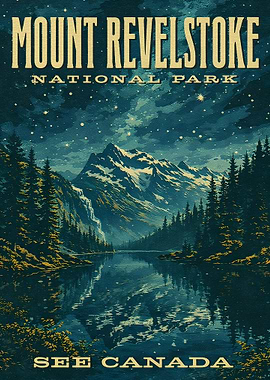 Mount Revelstoke National Park Vintage Poster