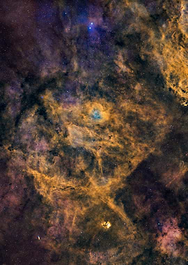 Cosmic Nebula with Stars