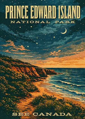 Prince Edward Island National Park Vintage Poster