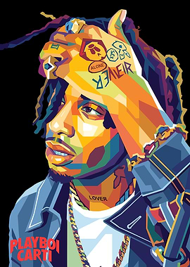 Playboi Carti Pop Art Portrait