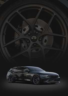 Dark Genesis G90 SUV Wagon and Wheel