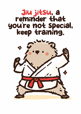 Cute Bear in Jiu Jitsu Gi