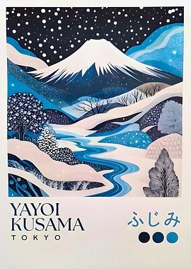 Yayoi Kusama Fuji Snowscape
