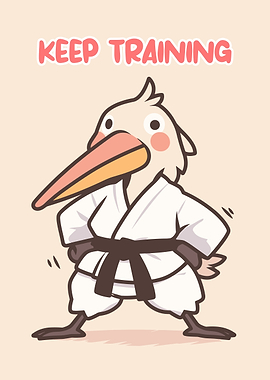 Karate Pelican 'Keep Training'