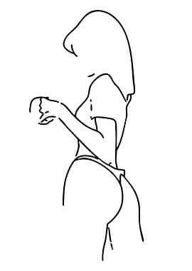 Minimalist Line Art of a Woman