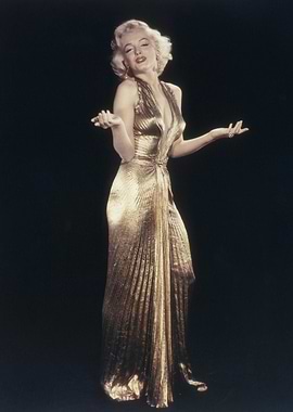 Marilyn Monroe in Gold Dress