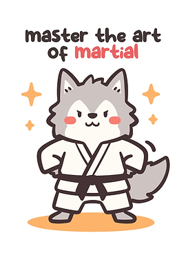 Cute Wolf in Martial Arts Gi