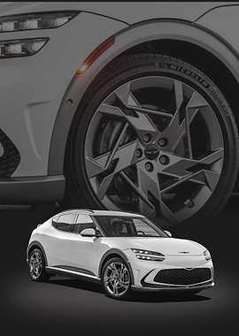 White Genesis GV60 Electric SUV