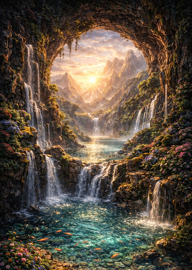 Waterfall Cave Landscape