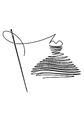 Needle and Thread Dress Illustration