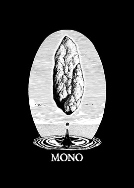 Mono Rock Drop Art