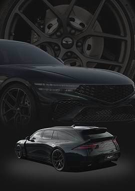 Dark Green Genesis G90 Sport Wagon