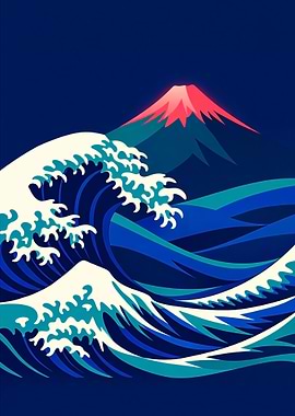 Great Wave and Mount Fuji
