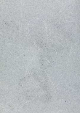 Faint Sketch on Blue Paper