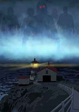 Ghostly Figures Haunt Lighthouse
