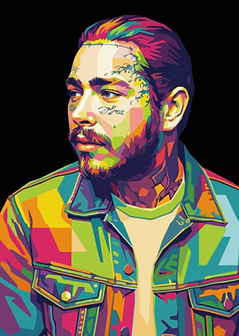 Post Malone Pop Art Portrait