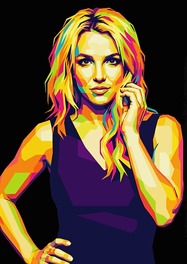 Britney Spears Pop Art Portrait