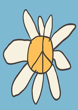 Peace Sign Daisy Flower
