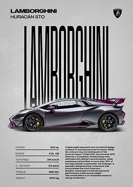 Lamborghini Huracán STO Poster