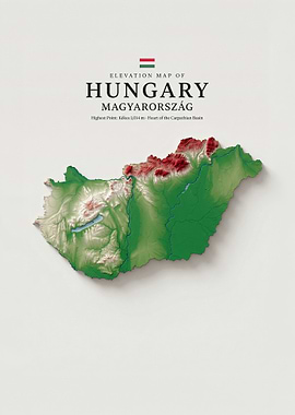Elevation Map of Hungary