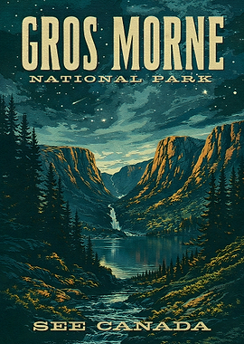 Gros Morne National Park Vintage Poster