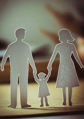 Paper Family Silhouette