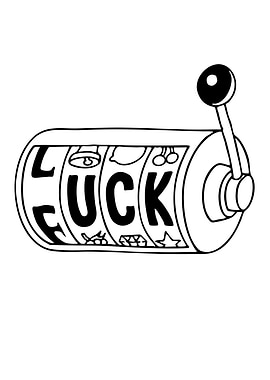 Slot machine with FUCK letters