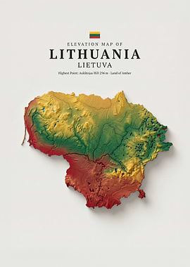 Lithuania Elevation Map