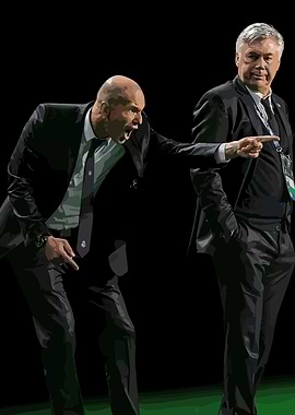 Soccer coaches in action