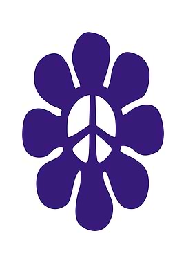 Purple Peace Flower Icon