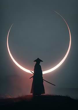 Samurai Under a Solar Eclipse