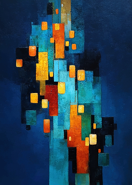 Abstract Geometric Painting