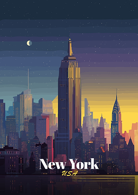 New York City Skyline at Dusk