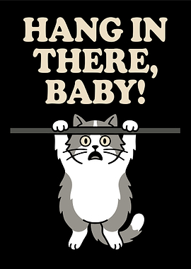 Cat Hanging On A Bar