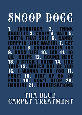 Snoop Dogg 'Tha Blue Carpet Treatment' Tracklist