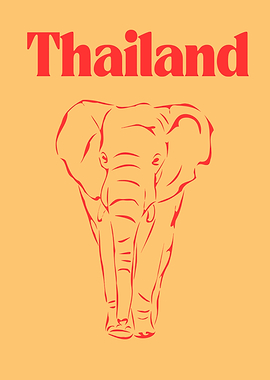 Thailand Elephant and Text