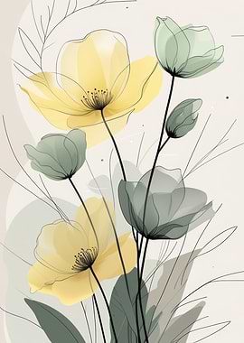 Abstract Floral Painting