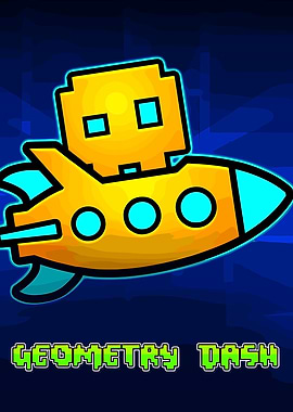 Geometry Dash Robot and Rocket