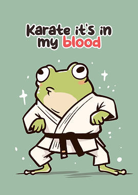 Karate Frog in Gi